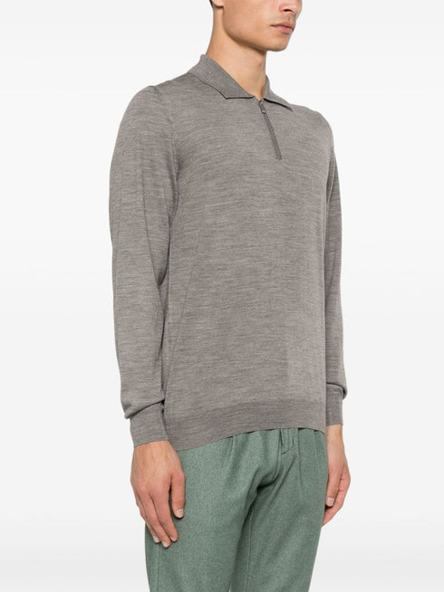 fine-knit polo shirt